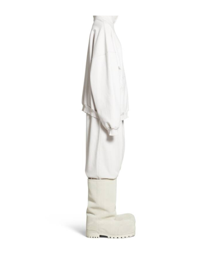 Balenciaga Chalk Cotton Sweatshirt In White