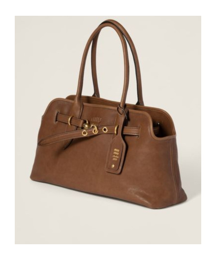 Miu Miu Large Aventure Nappa Leather Shoulder Bag
