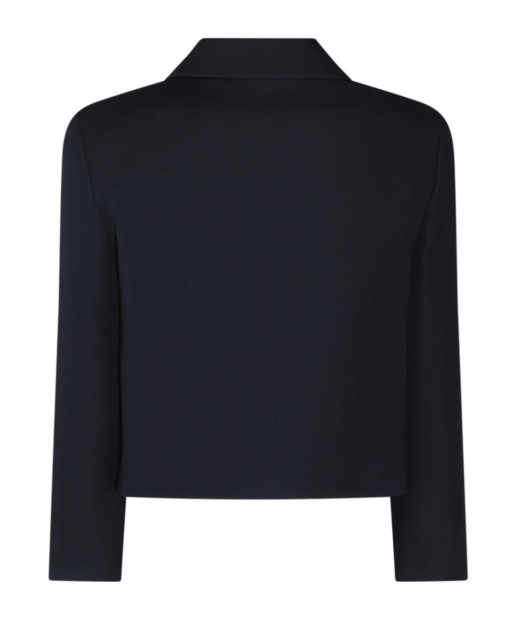 Valentino Vlogo Single-breasted Wool Blazer In Black
