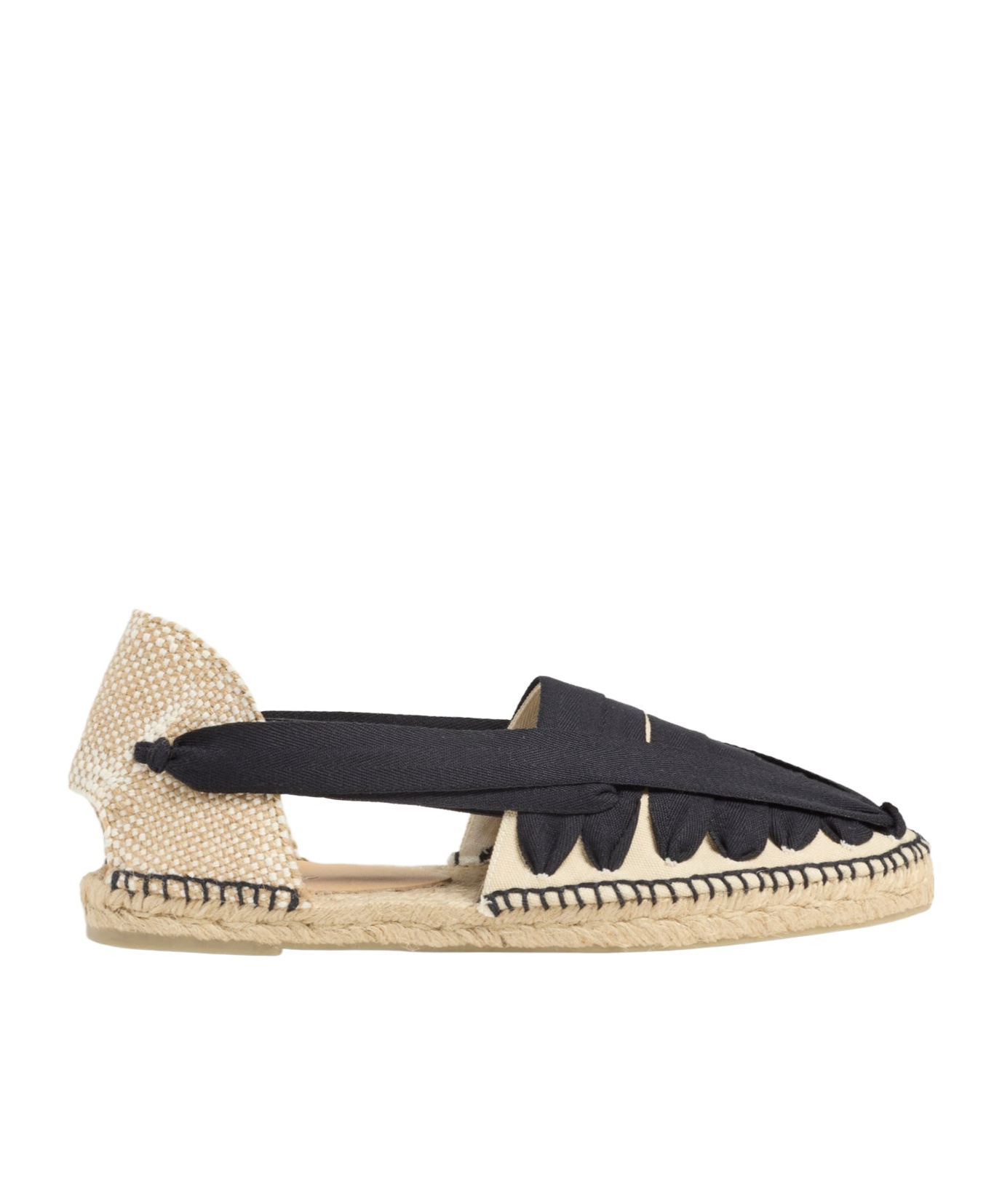 Castaã±er Norman Ribbon-woven Canvas Espadrilles In Nude