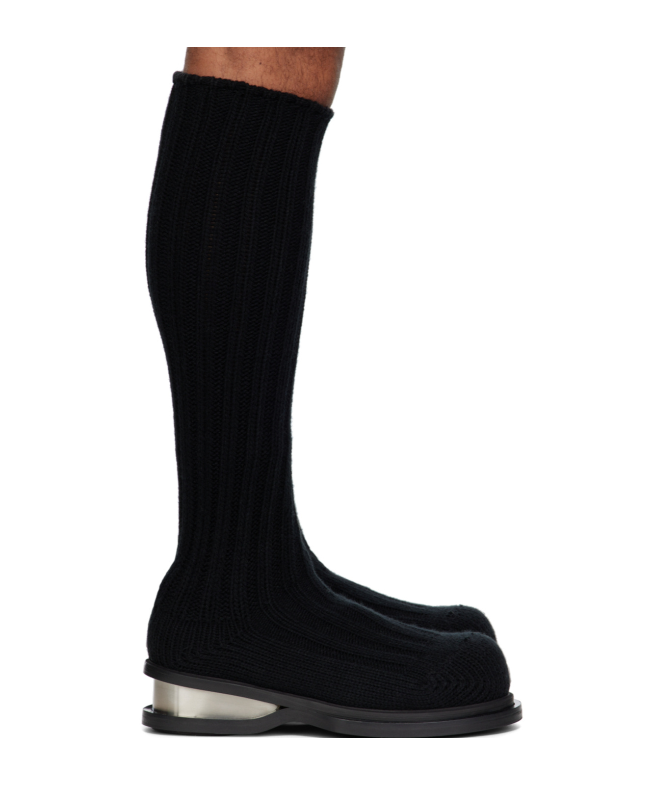 Egonlab Round-toed High Boots In Black