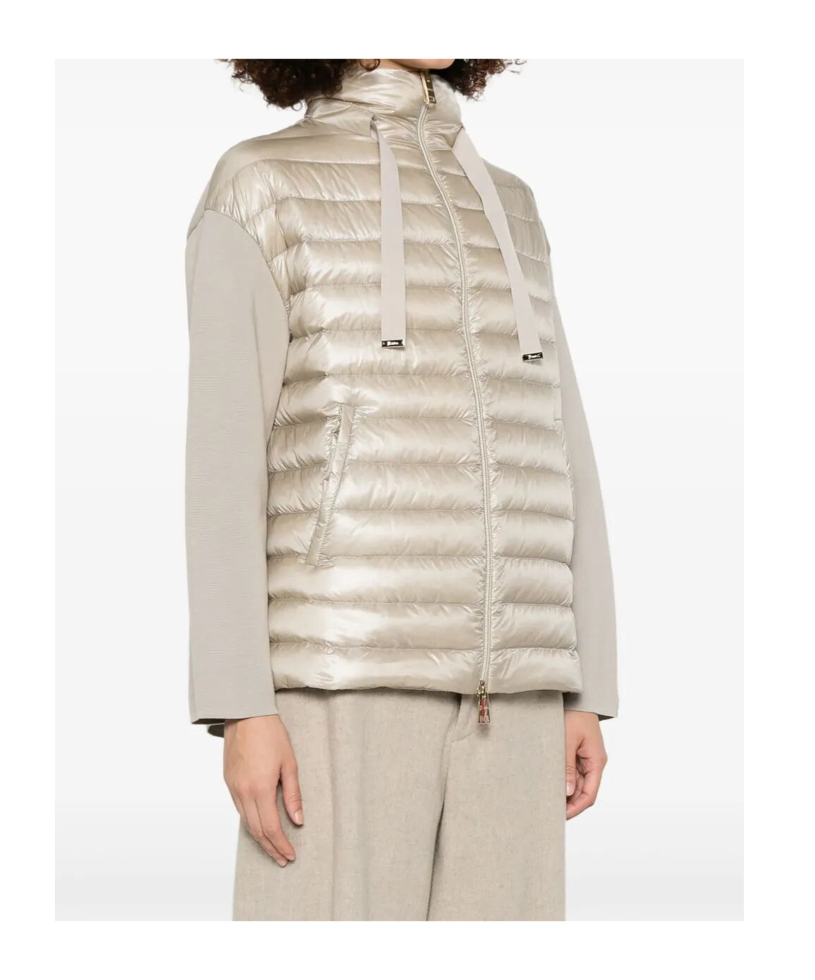 Herno Light Beige Down Jacket In Neutral