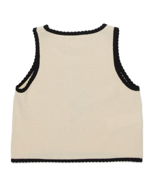 Marni Kids Floral Trim Top In Neutral