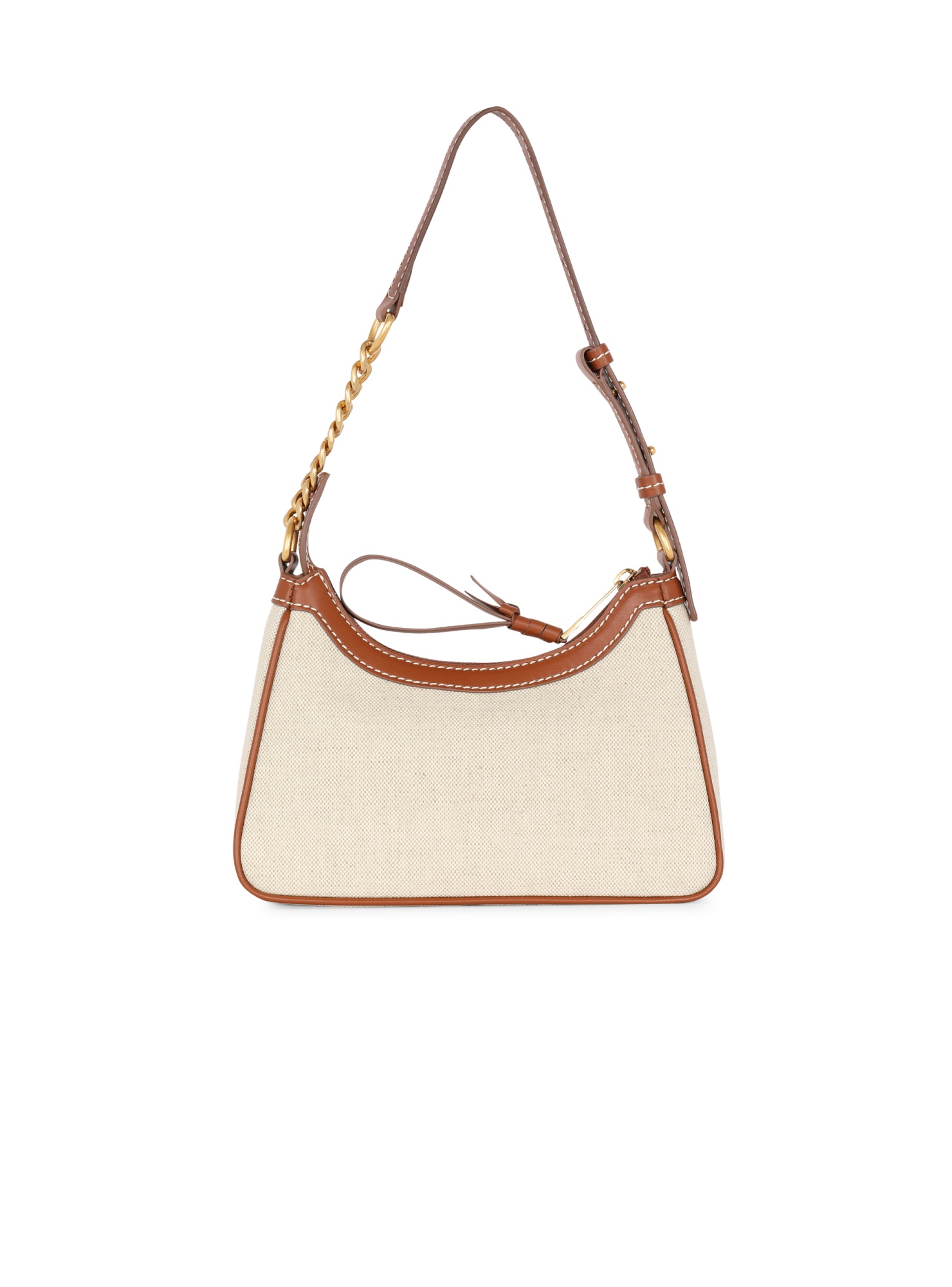 Balmain B-army Shoulder Canvas And Leather Bag