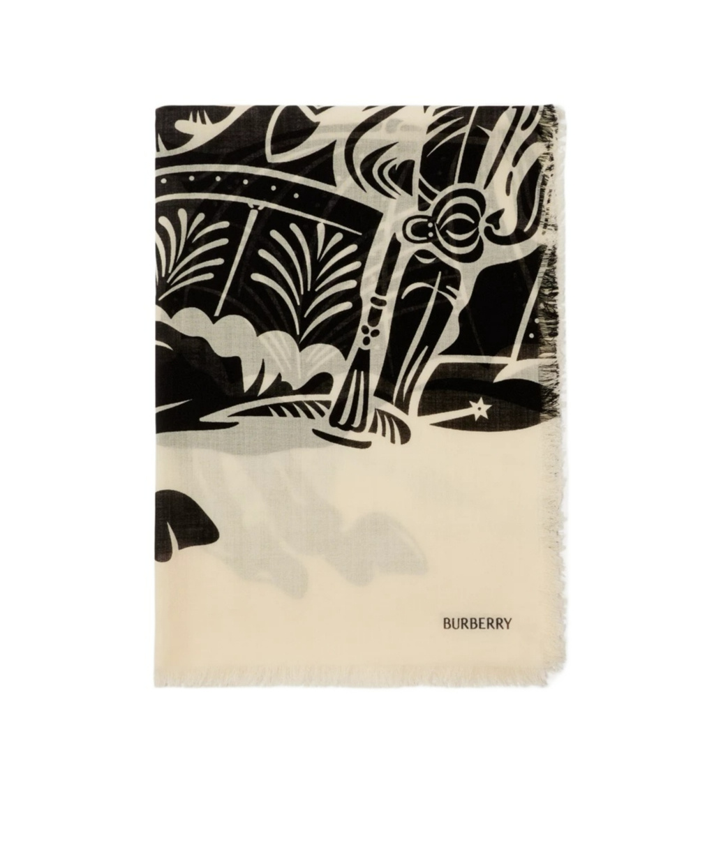 Burberry Ekd Wool Scarf In Nude