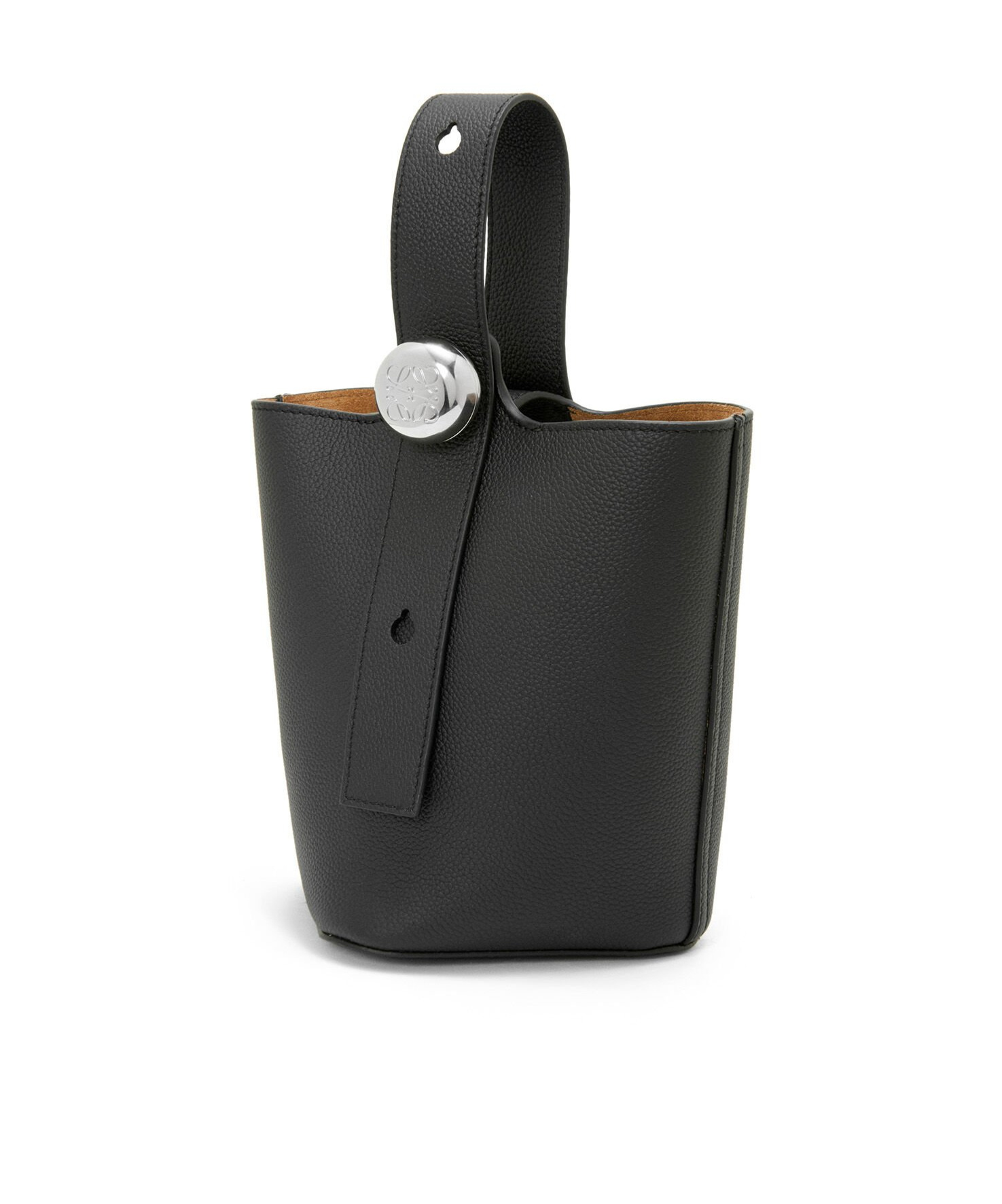 Loewe Mini Pebble Bucket Shoulder Bag In Black