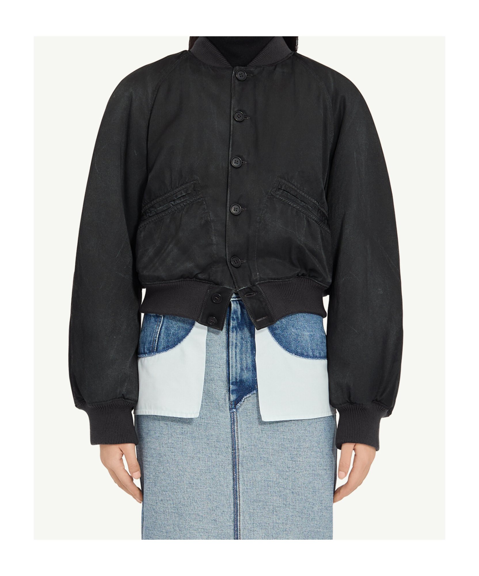 Mm6 Maison Margiela Bomber Jacket In Blue