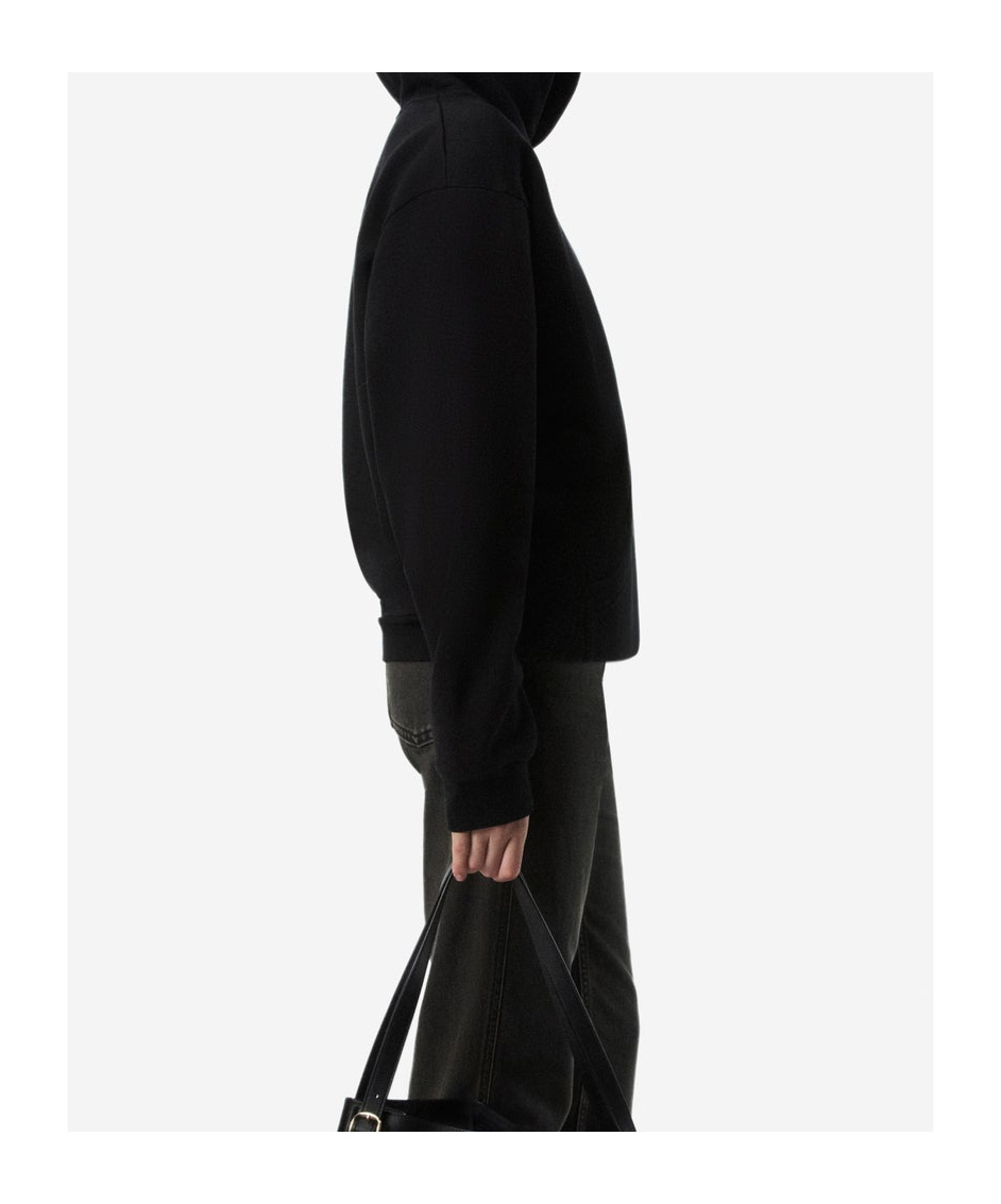 Coperni Maleficent Hooded Cotton Sweatshirt With Kangaroo Pocket In Black