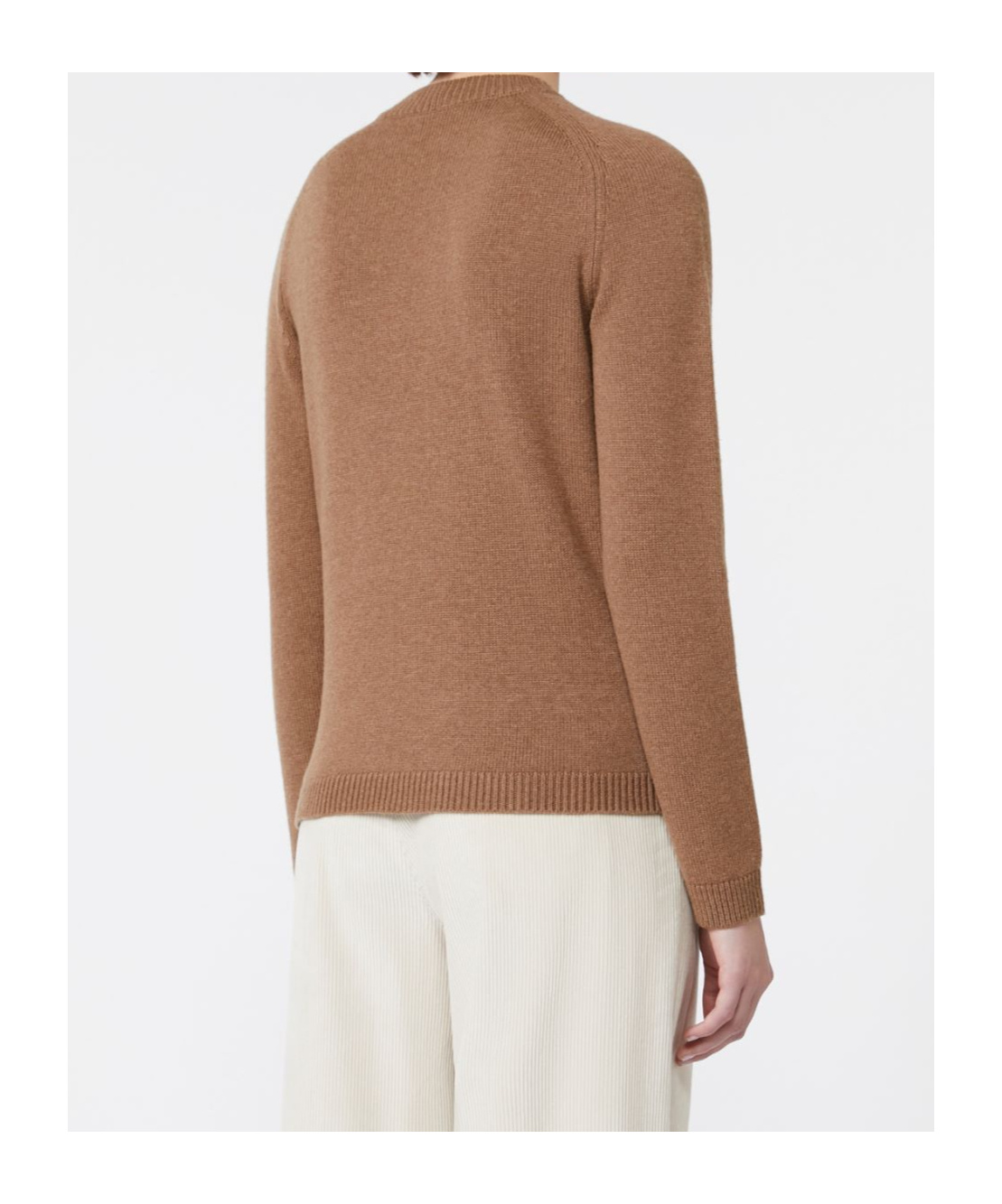 Max Mara Wool And Cashmere Crewneck Sweater In Brown