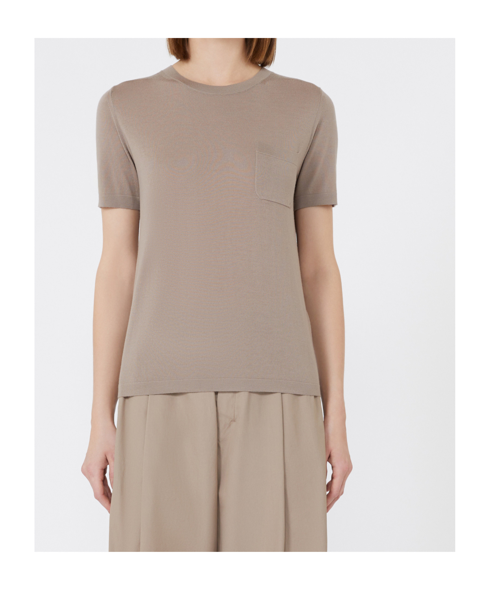 Max Mara Wool Yarn Crew-neck Sweater In Gray