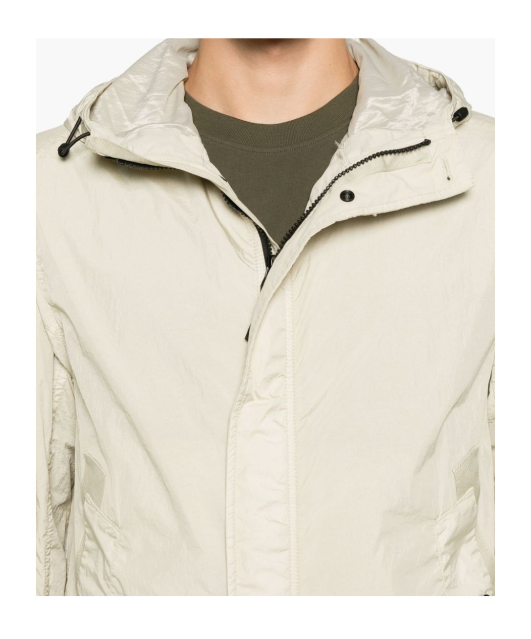 Stone Island Long-sleeved Jacket In Nude