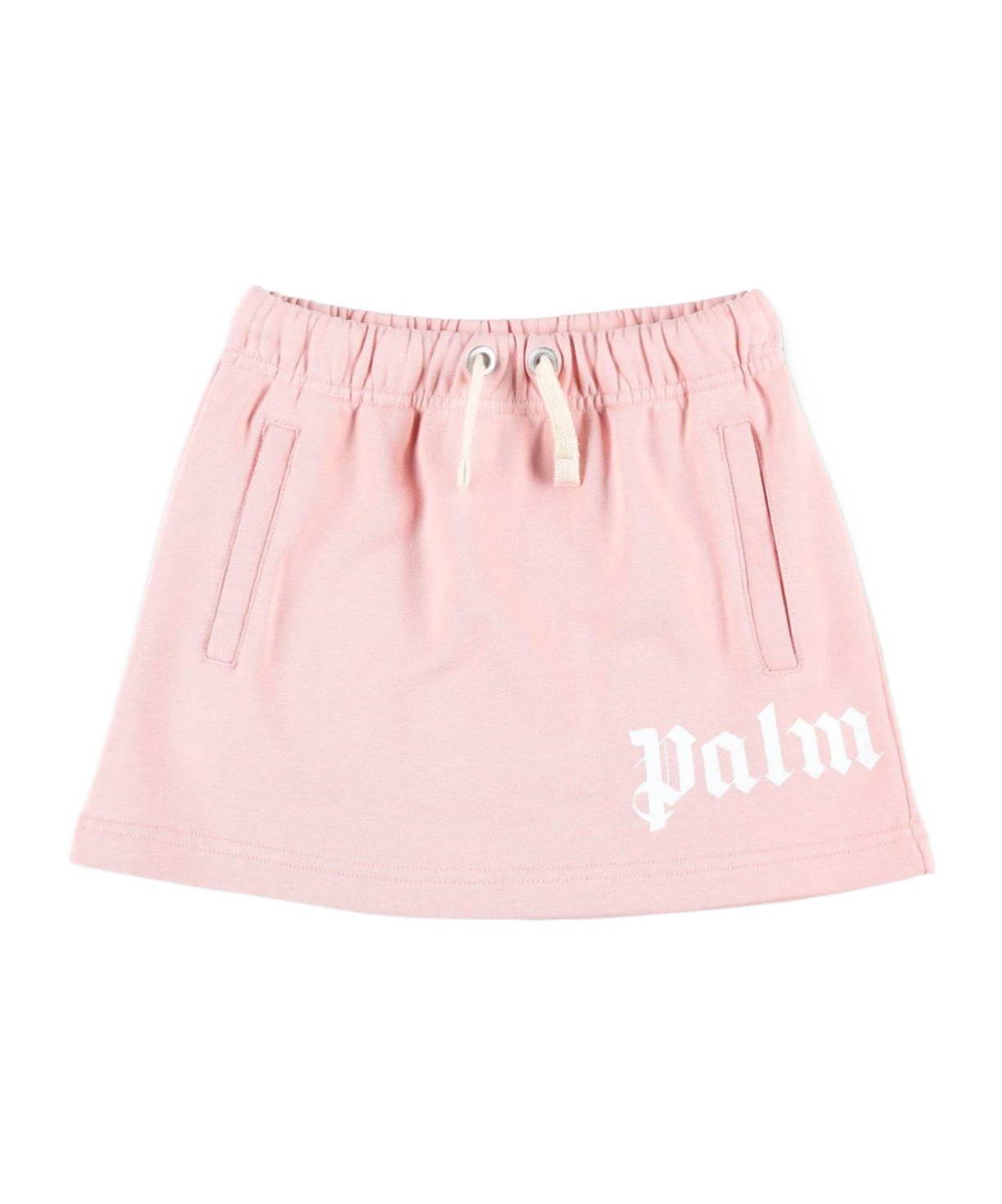 Palm Angels High Waist Drawstring Skirt In Pink