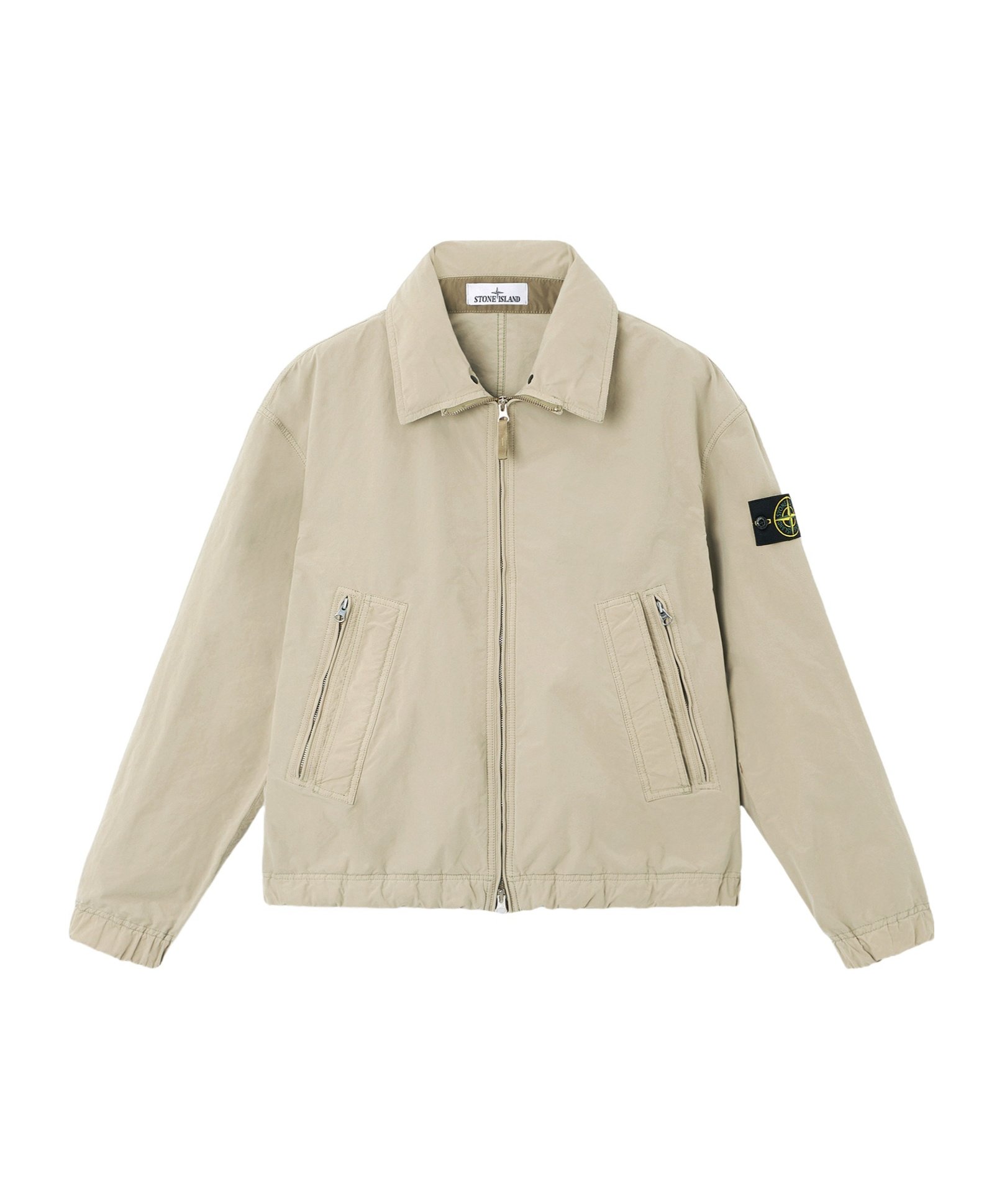 Stone Island Shirt Jacket With Anti-drop And Concealed Hood In Neutral