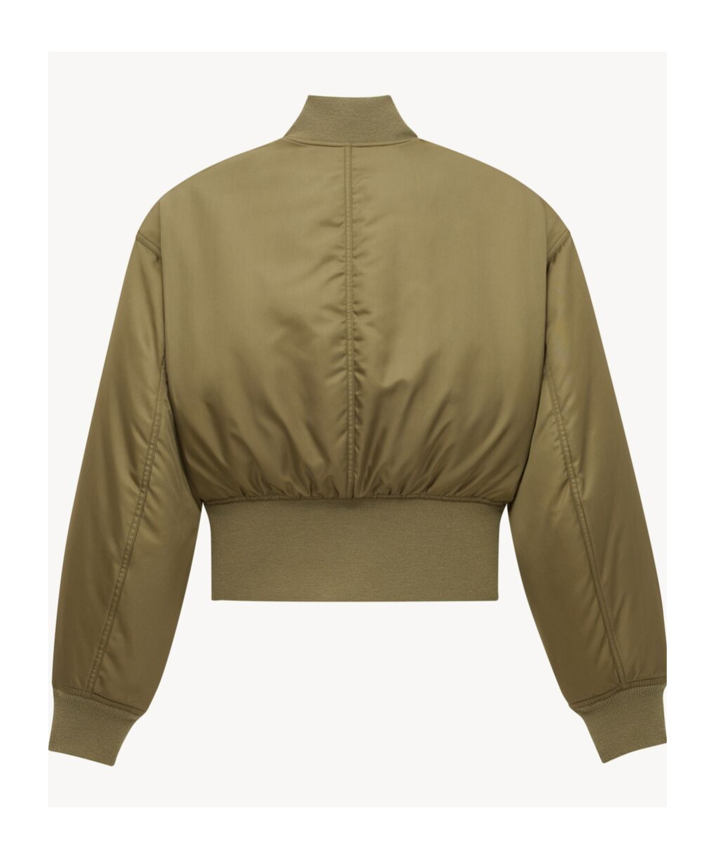 Saint Laurent Long-sleeved Casual Jacket In Green