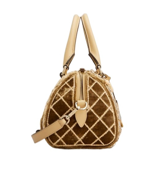 Roger Vivier Belle Vivier Bag In Velvet In Neutral