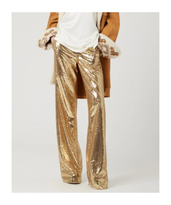 Ermanno Scervino Sequined Casual Pants In Multicolor