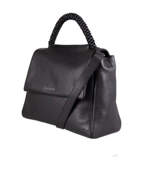 Shop Orciani Sveva Sense Scooby Midi Shoulder Bag In Black