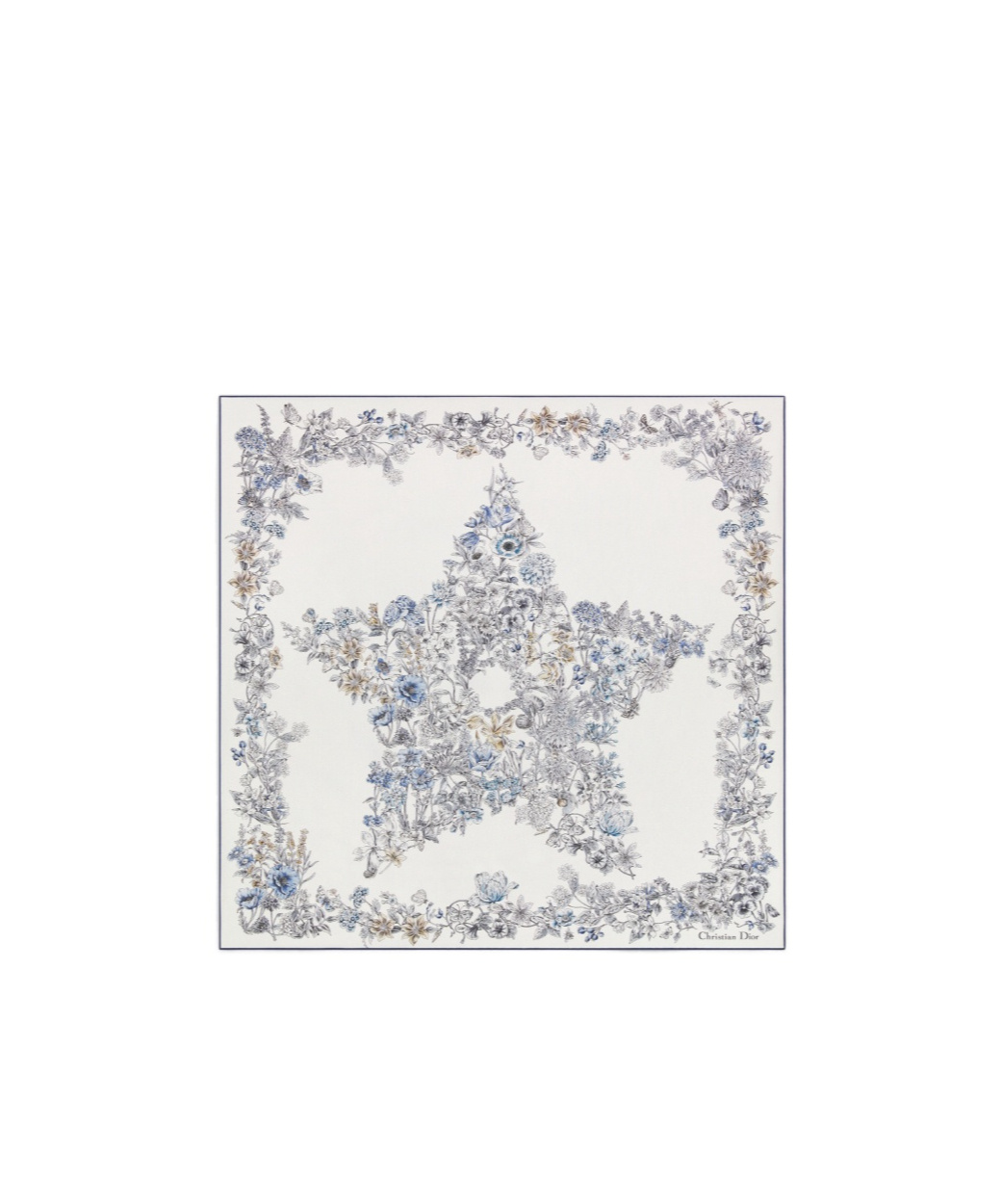 Dior Star 70 Square Scarf In White