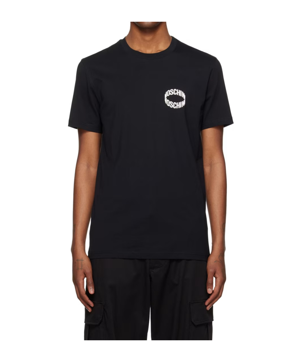 Moschino Logo-print Organic-cotton T-shirt In Black