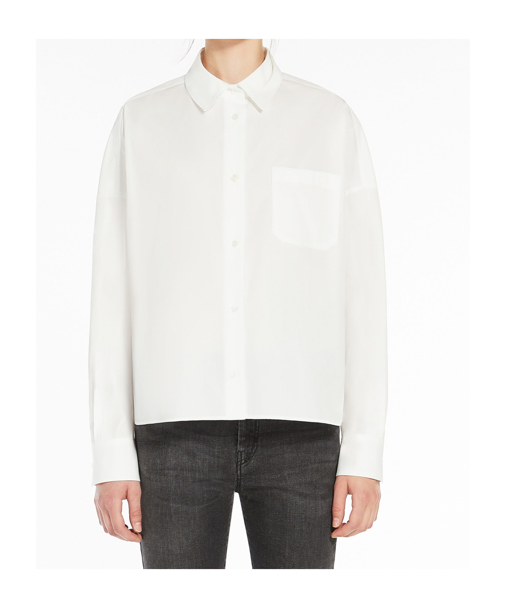 Weekend Max Mara Cotton Poplin Shirt In White