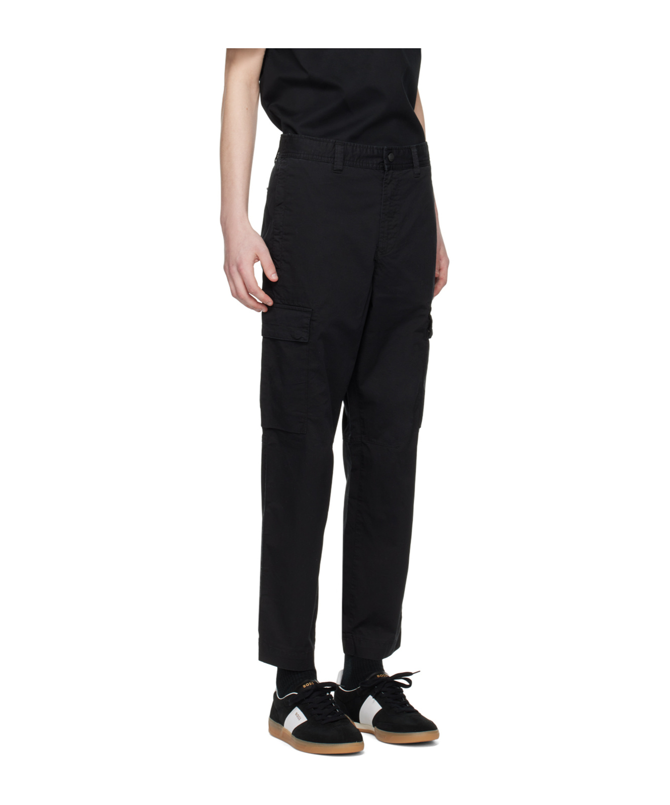 Hugo Boss Belt-loop Casual Pants In Black