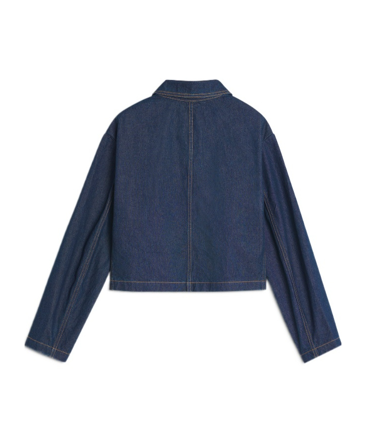Maison Kitsuné Woman Denim Outerwear Blue Size S Cotton In Blue