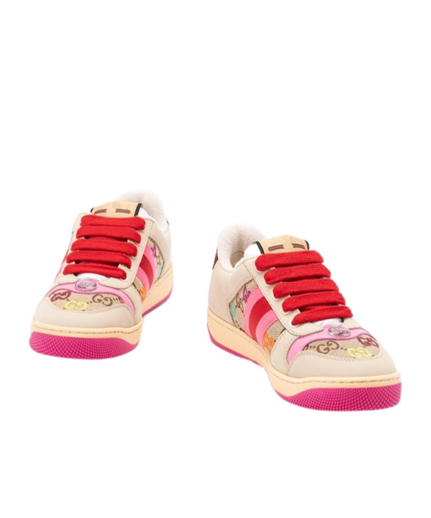 Gucci Screener Trainer In Gg Fabric And Multicolour Details Women In Multi