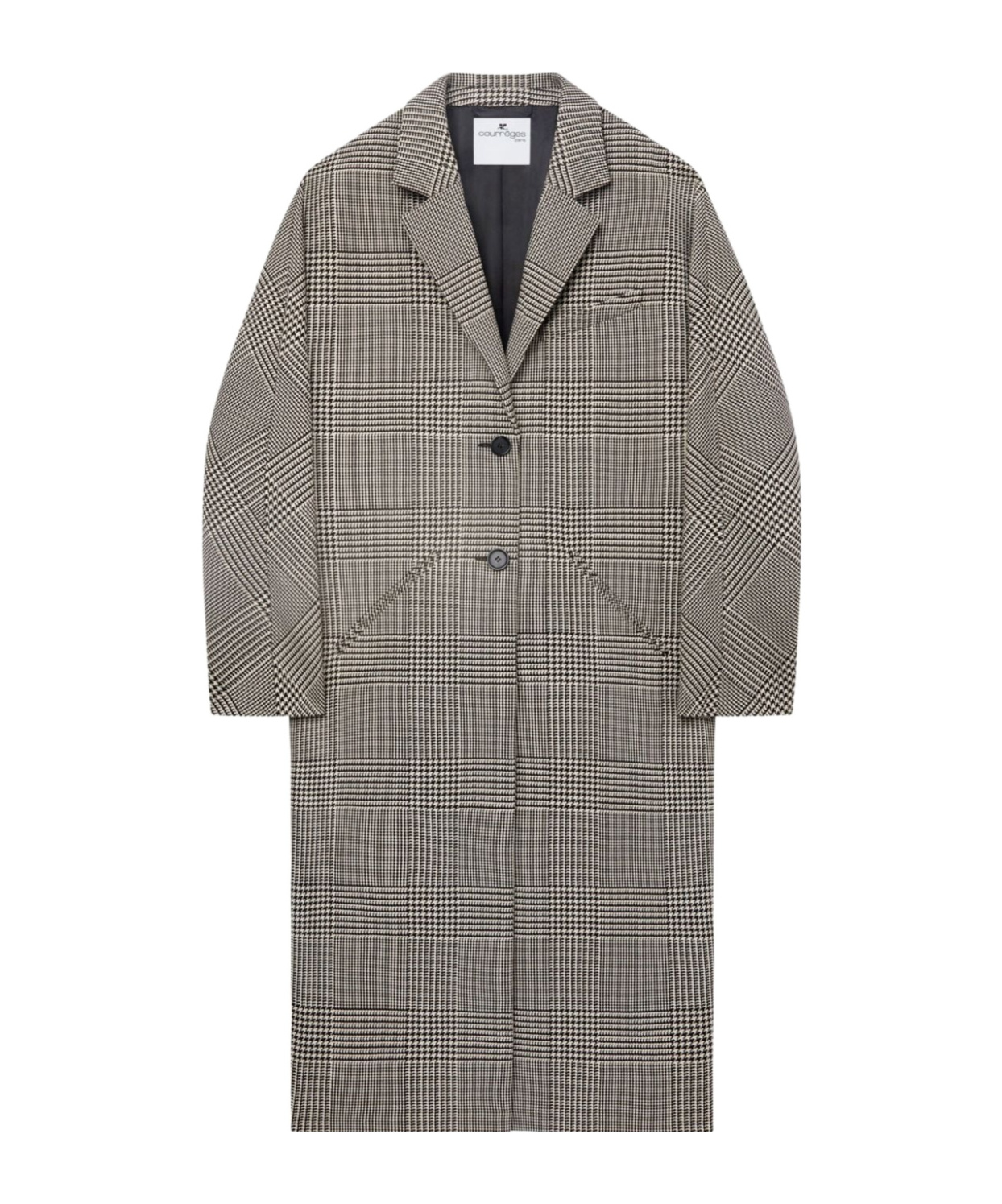 Shop Courrèges Cocoon Coat In Gray