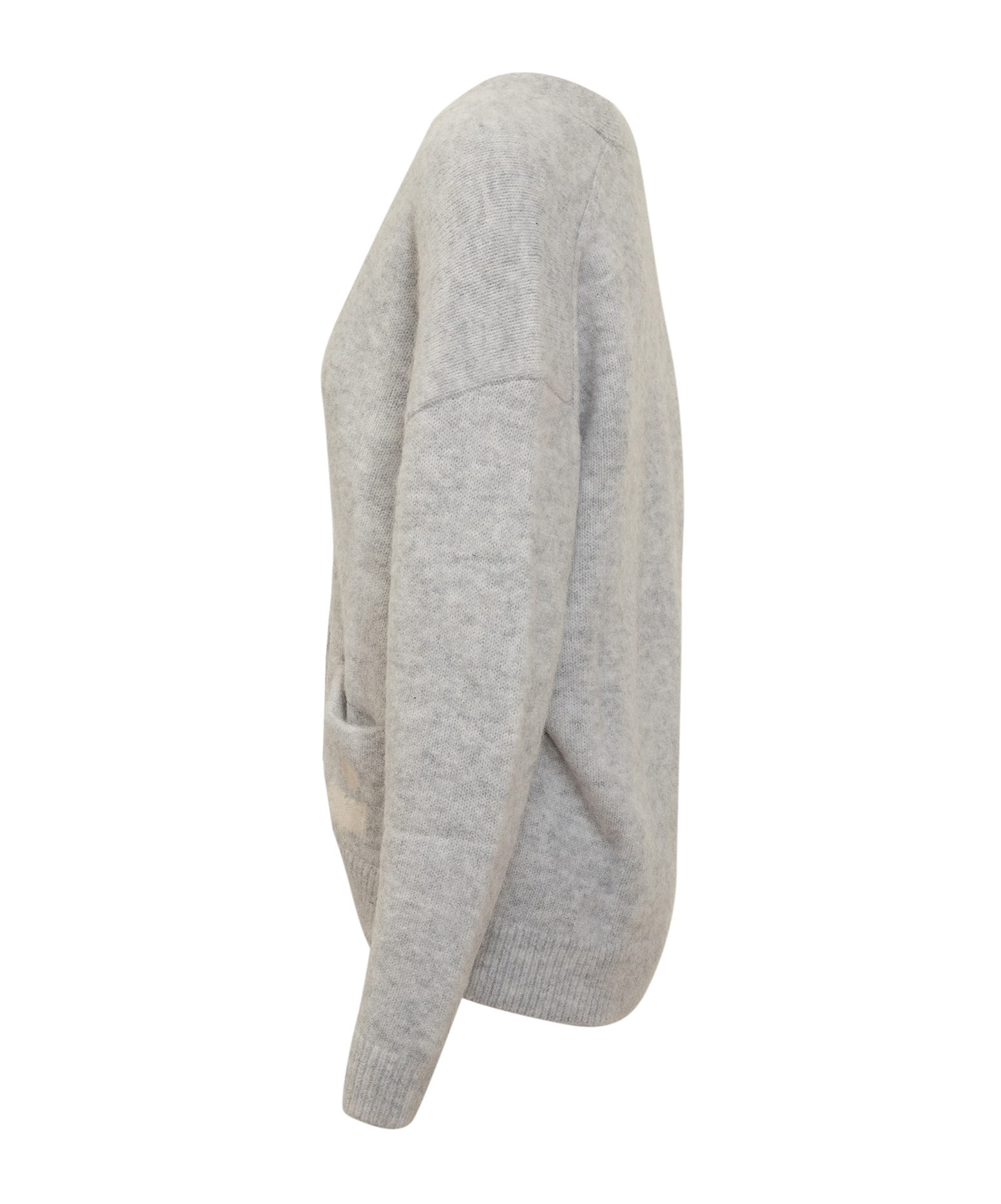 Isabel Marant Long-sleeved Cardigan Sweater In Gray