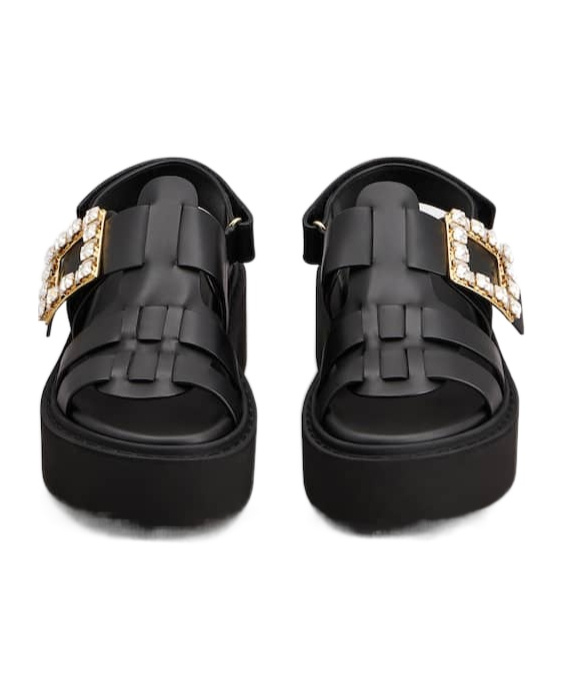 Roger Vivier High Strass Sandal Platform Chunky Sole