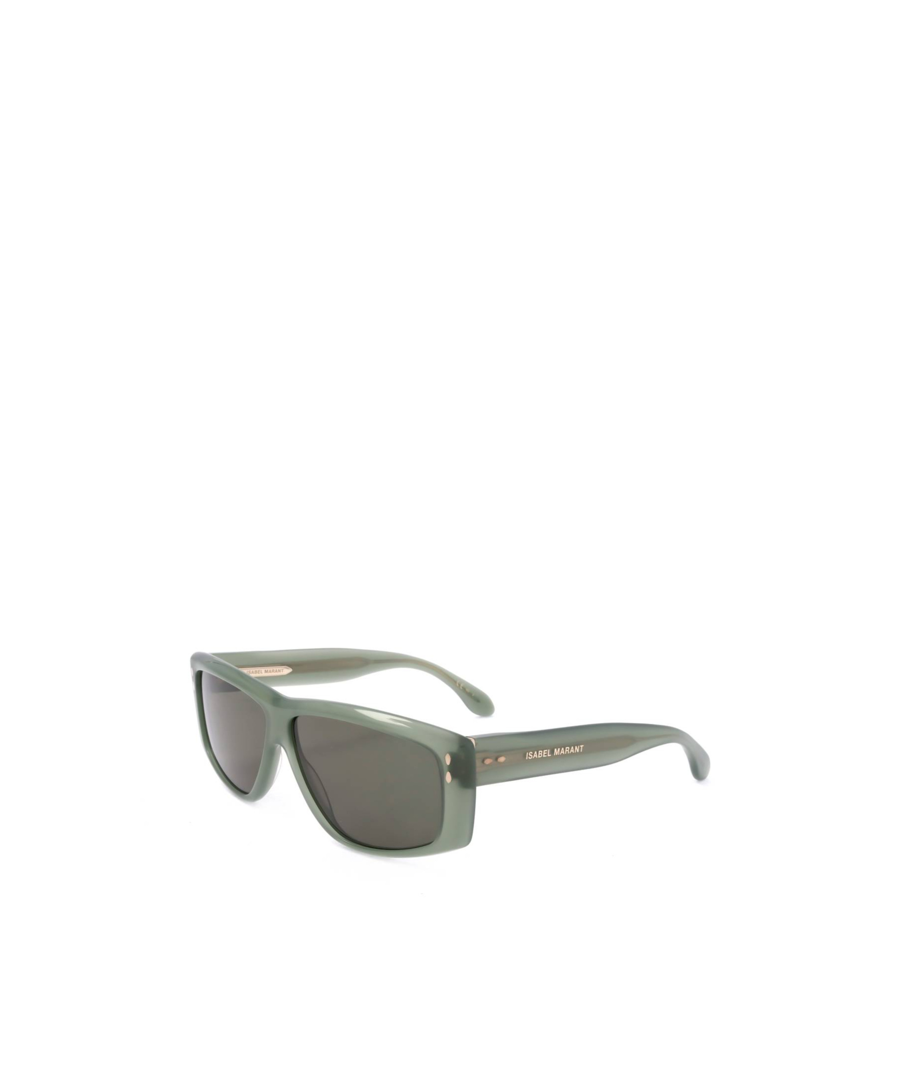 Isabel Marant Geometric Frame Sunglasses In Green