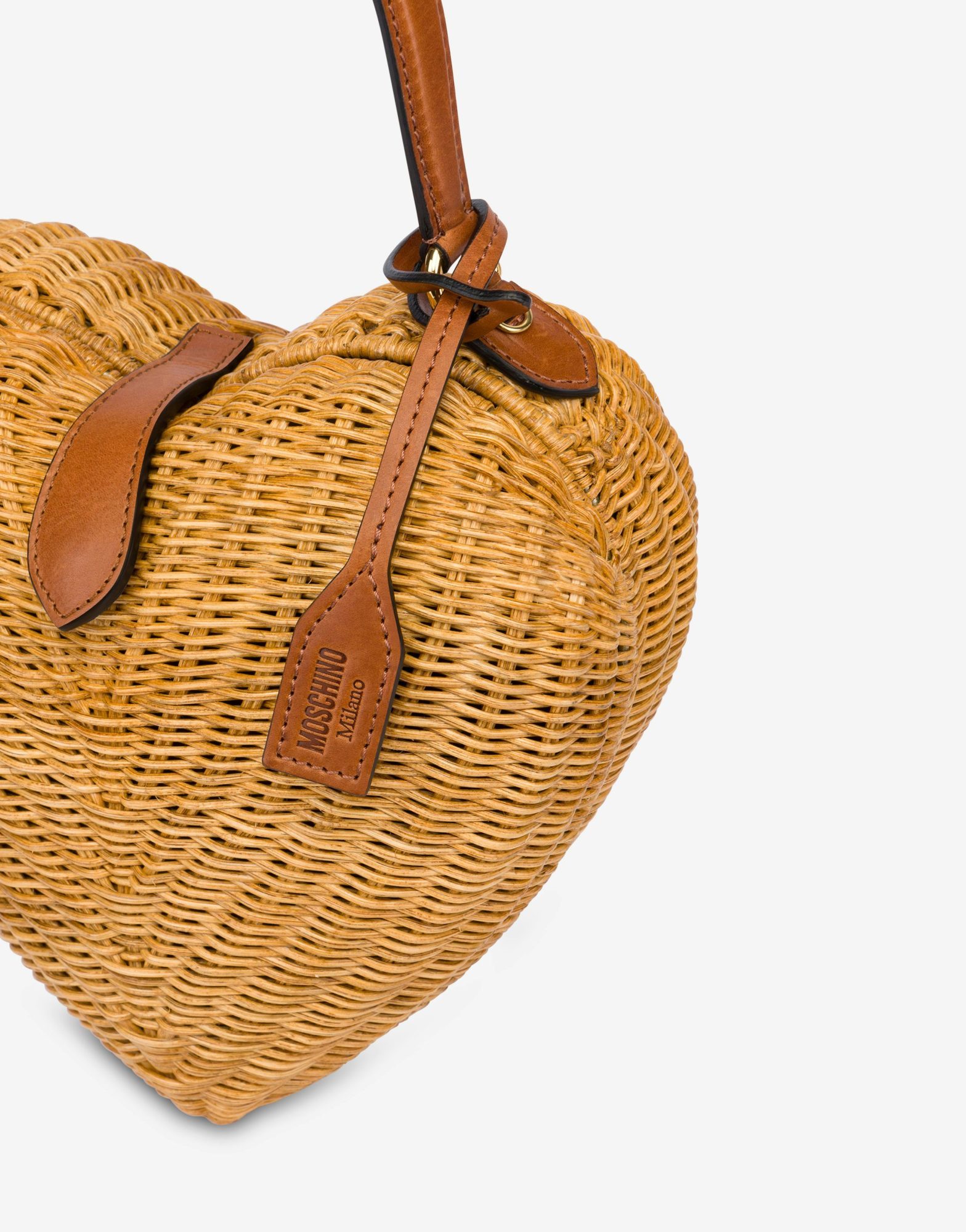 Moschino Heartbeat Tote Bag In Brown
