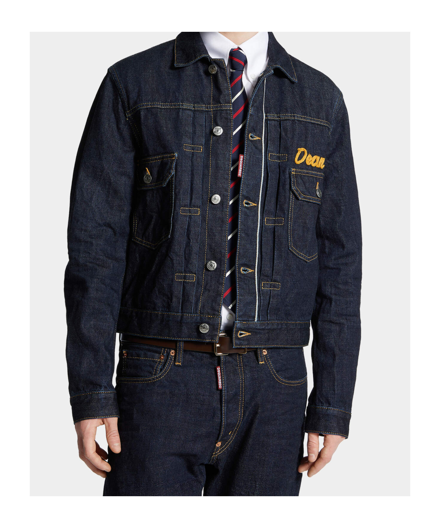 Dsquared2 Rebel Denim Jacket In Blue