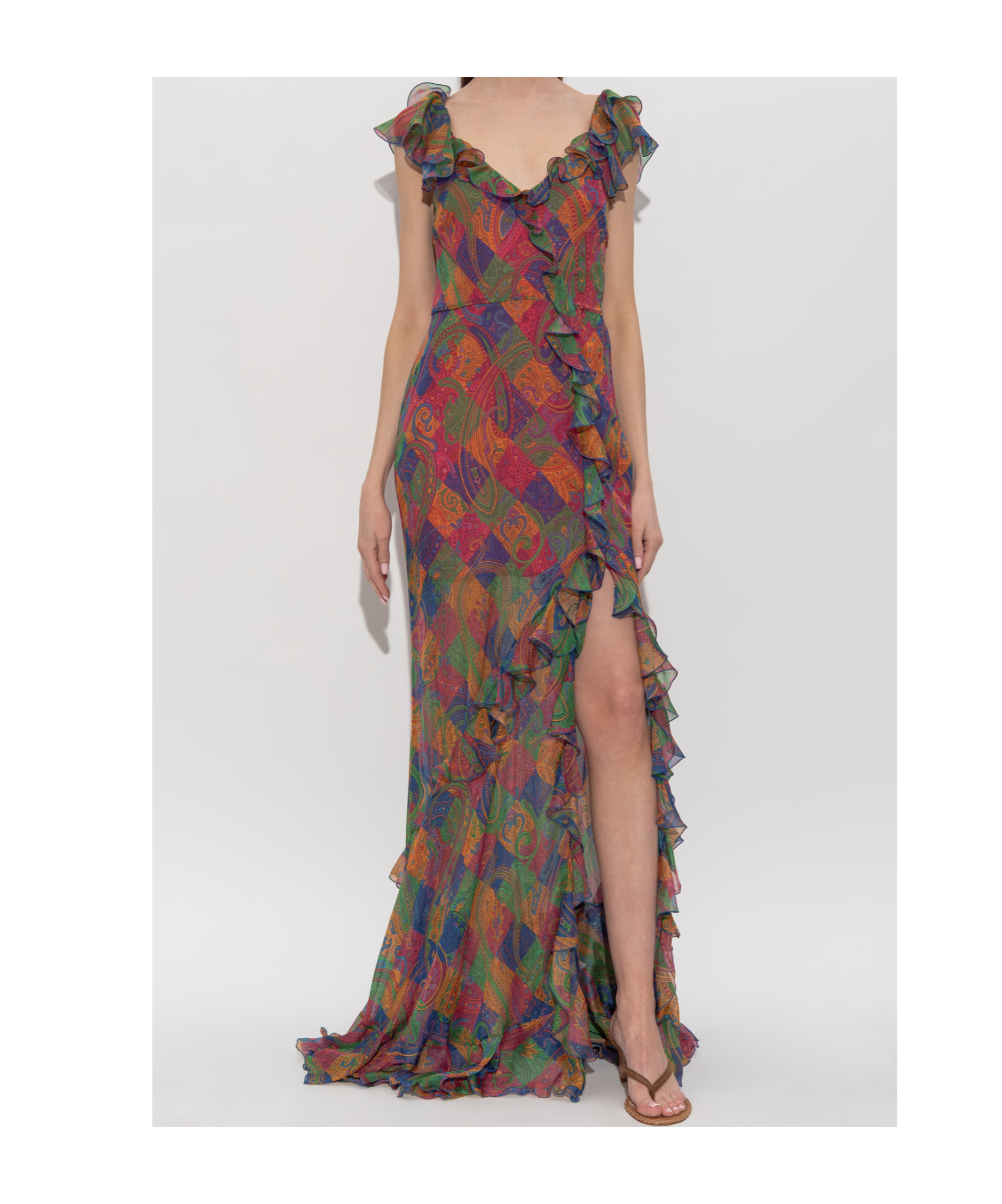 Etro Multicolor Silk Dress In Multi