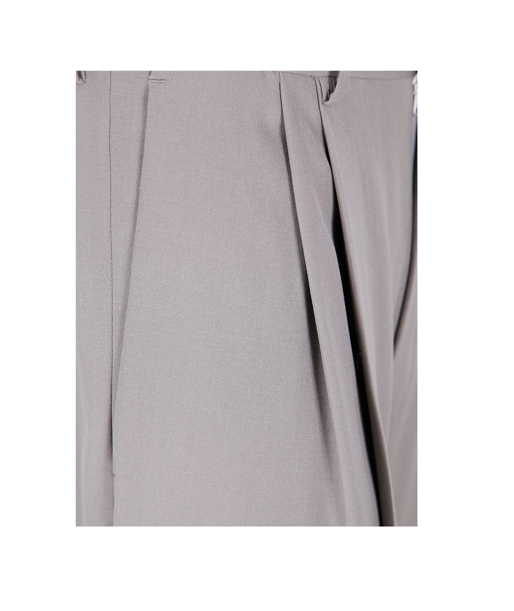 Dries Van Noten Pleated Straight Leg Panrom Trousers In Gray