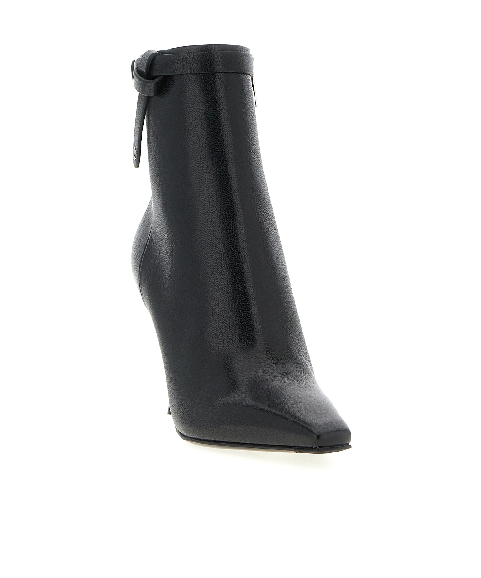 Jimmy Choo Camie Knotted-strap Leather Ankle Boots In Black