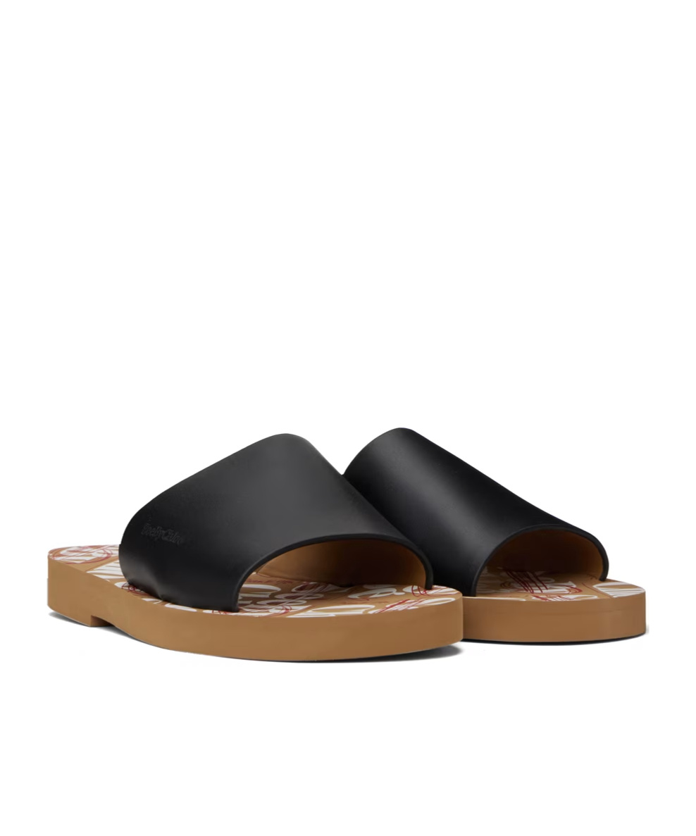 See By Chloé Essie Logo Slippers In Black