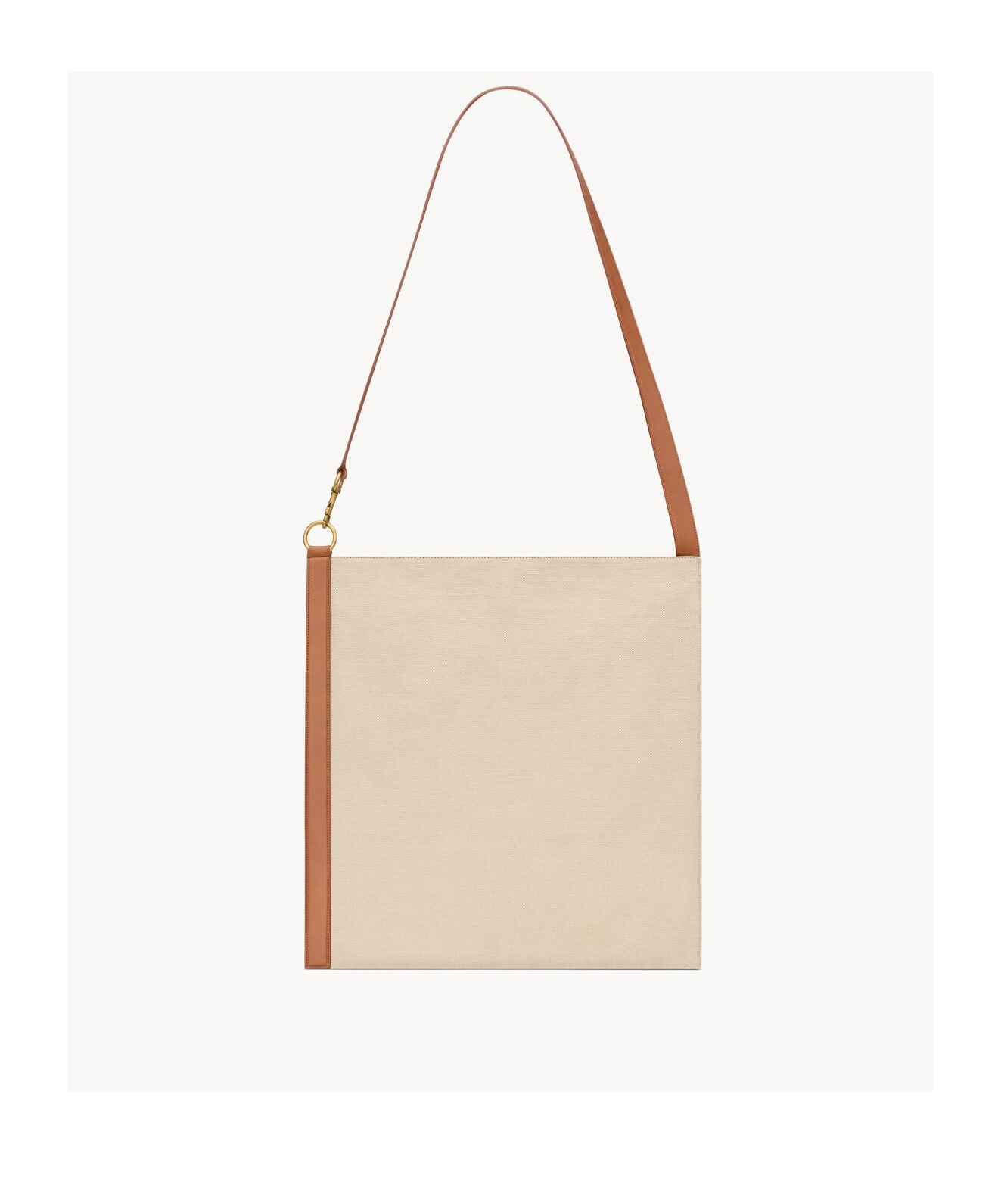 Saint Laurent Logo Shoulder Bag In Nude