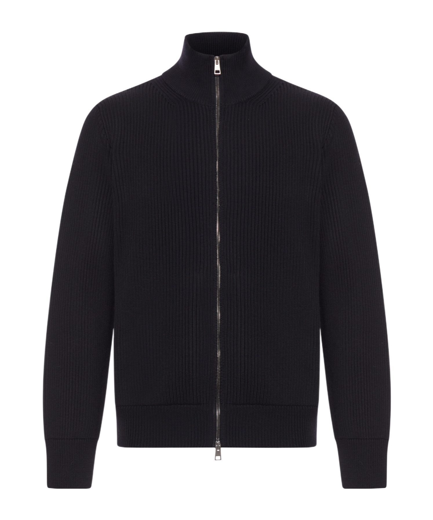 Roberto Collina Long-sleeved Zip-up Sweater In Black
