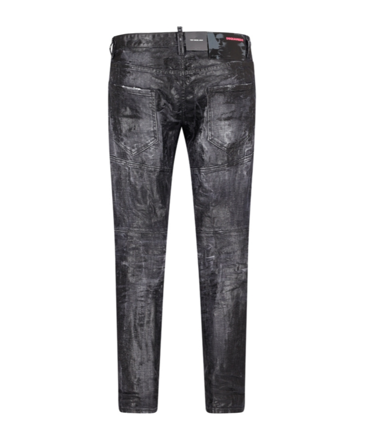 Dsquared2 Mid-rise Ripped Skinny Jeans In Black