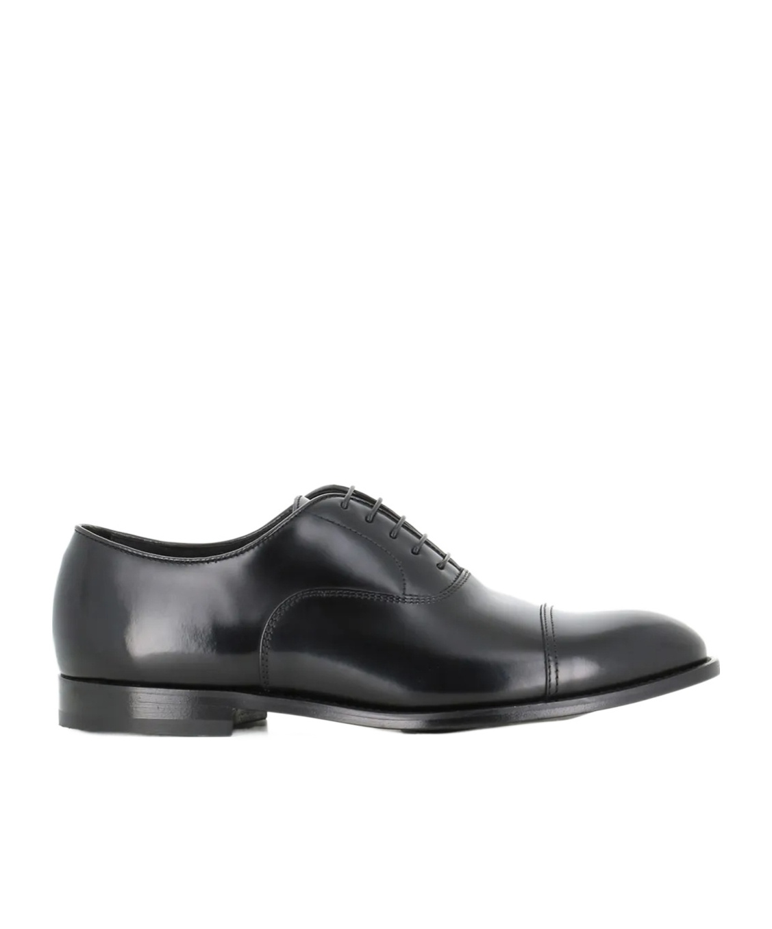 Doucal's High-shine Black Oxford Shoes With Lace-up Fastening In Black