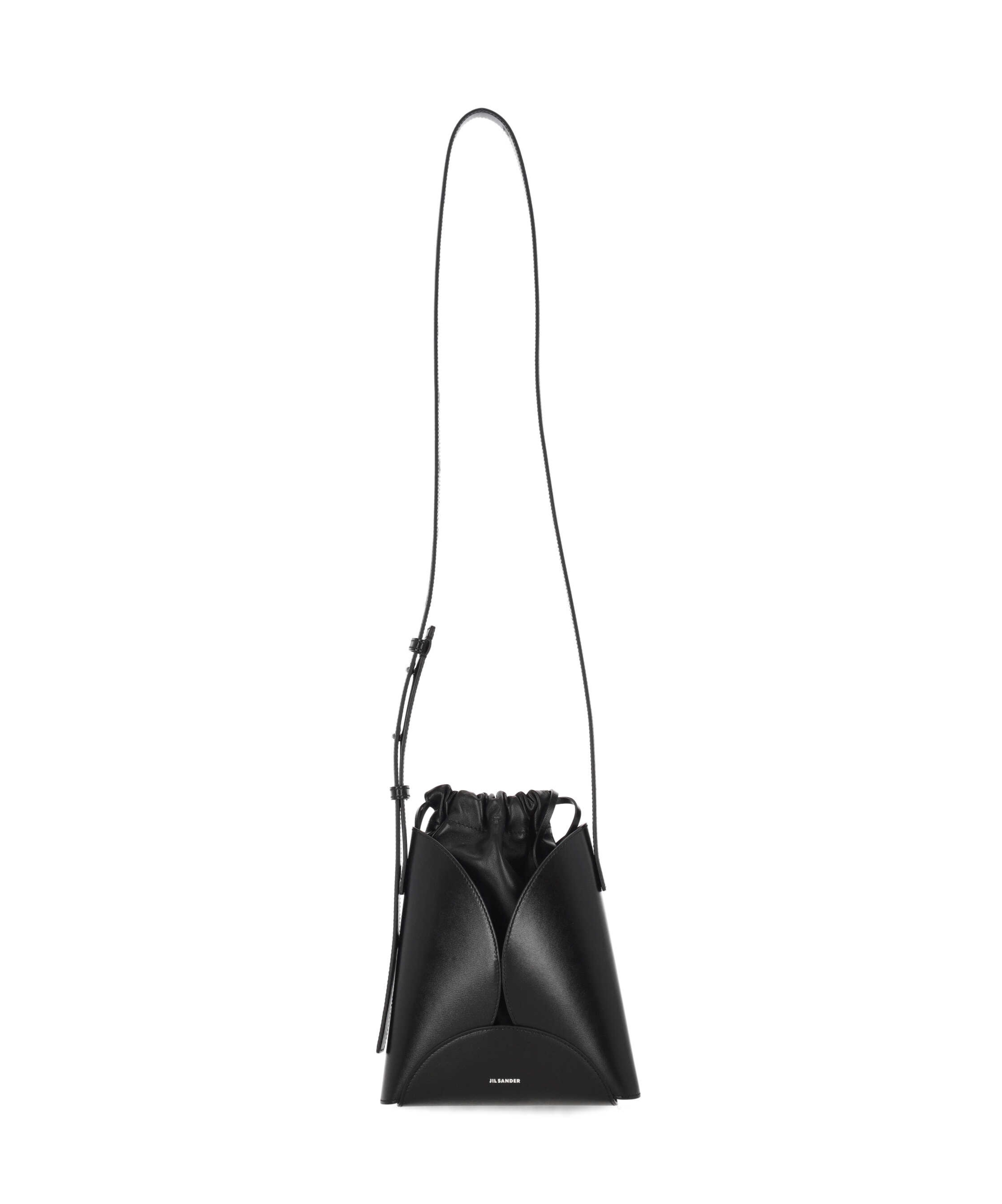Jil Sander Drawstring Shoulder Bag In Black