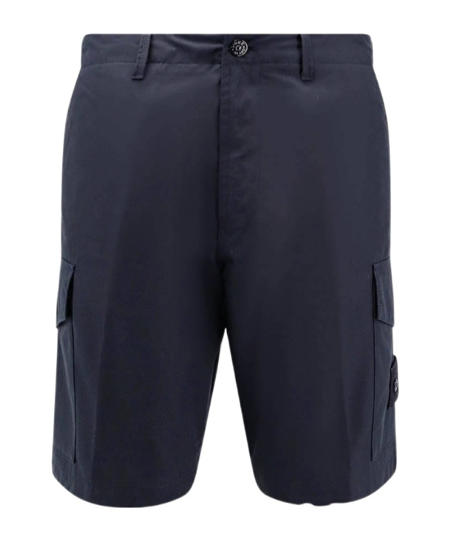 Stone Island Belt-loop Shorts In Blue