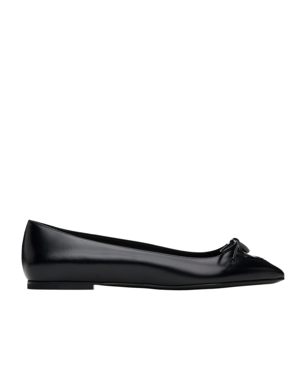 Alaïa Pointed Knot Flat Soles In Black
