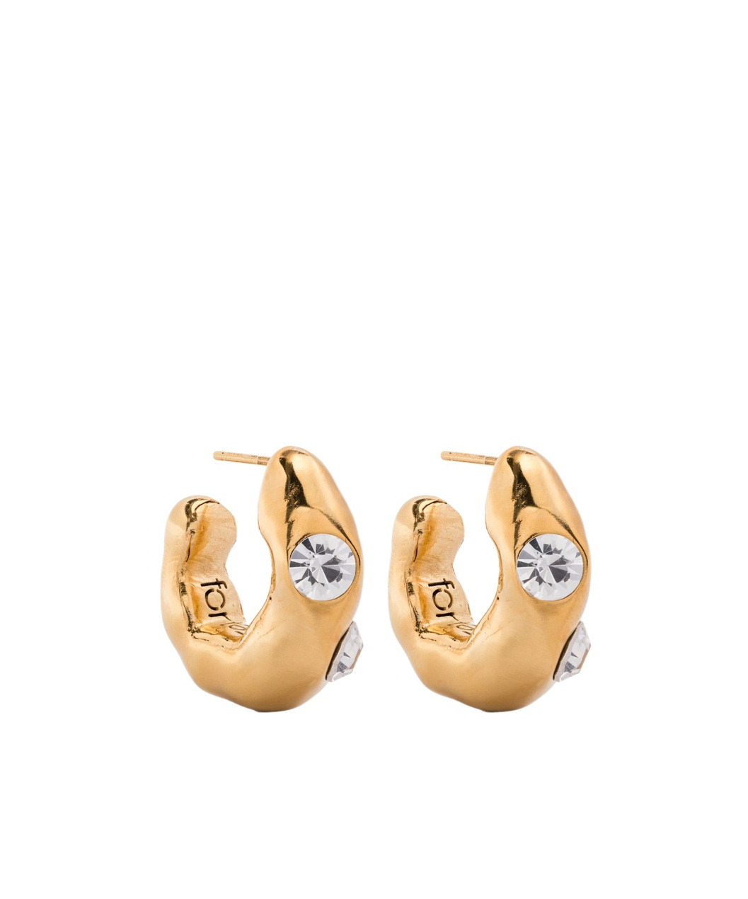 Shop Forte Forte Ring Earrings In Yellow