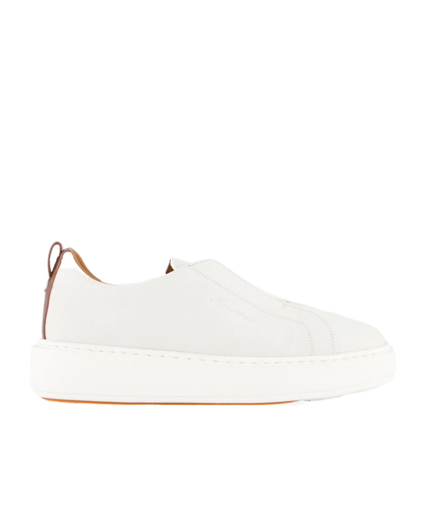 Santoni Leather Low-top Sneakers In White