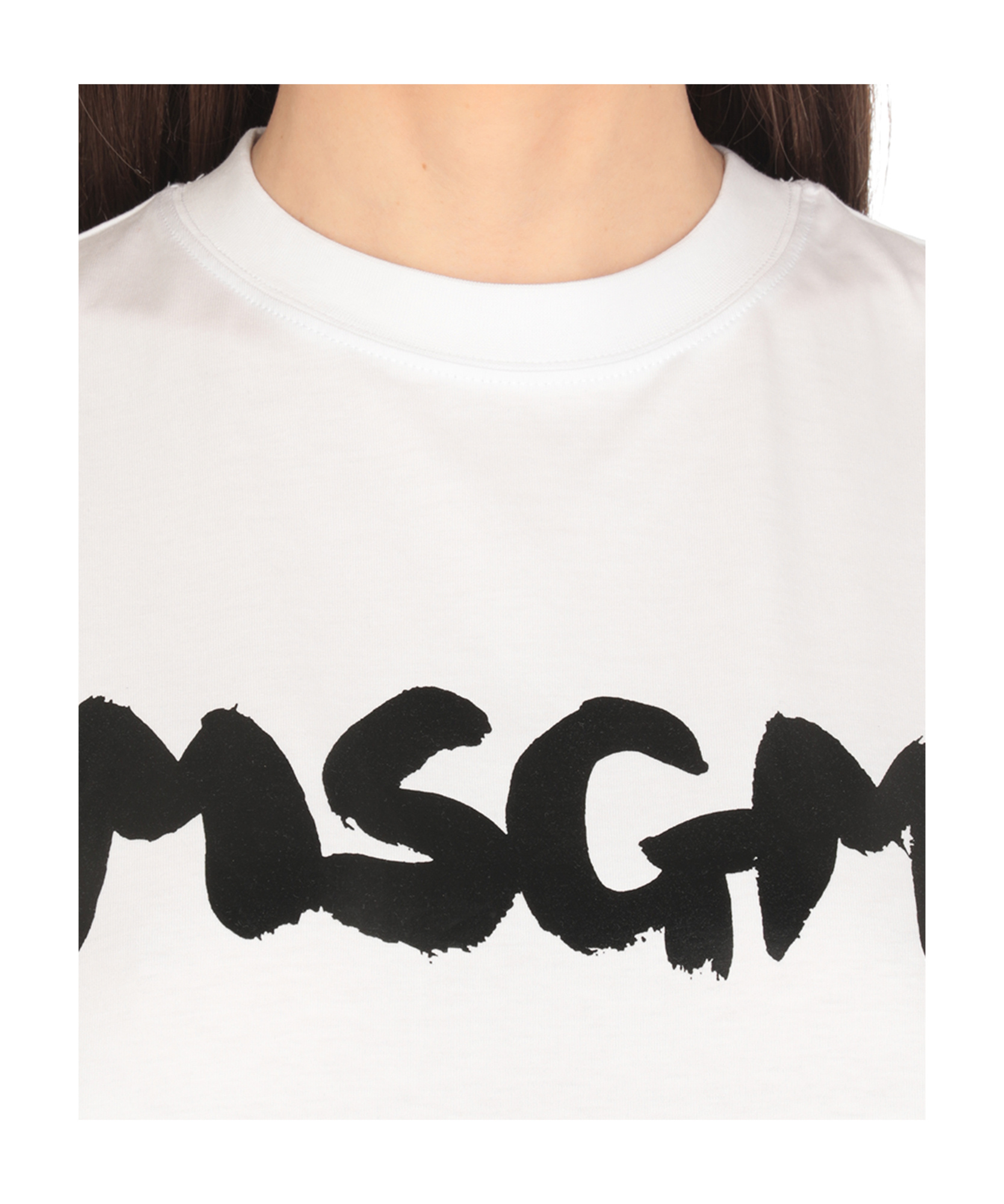 Msgm T-shirt With Logo In White