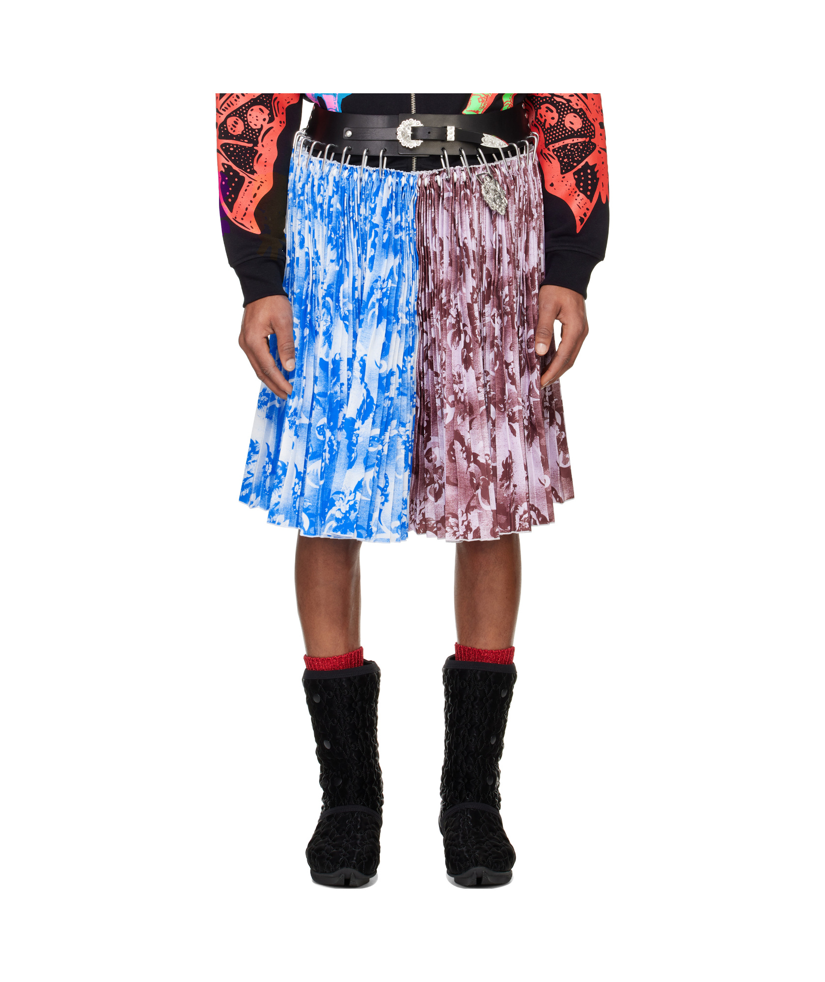 Chopova Lowena Ducky Knee Carabiner Skirt In Multicolor