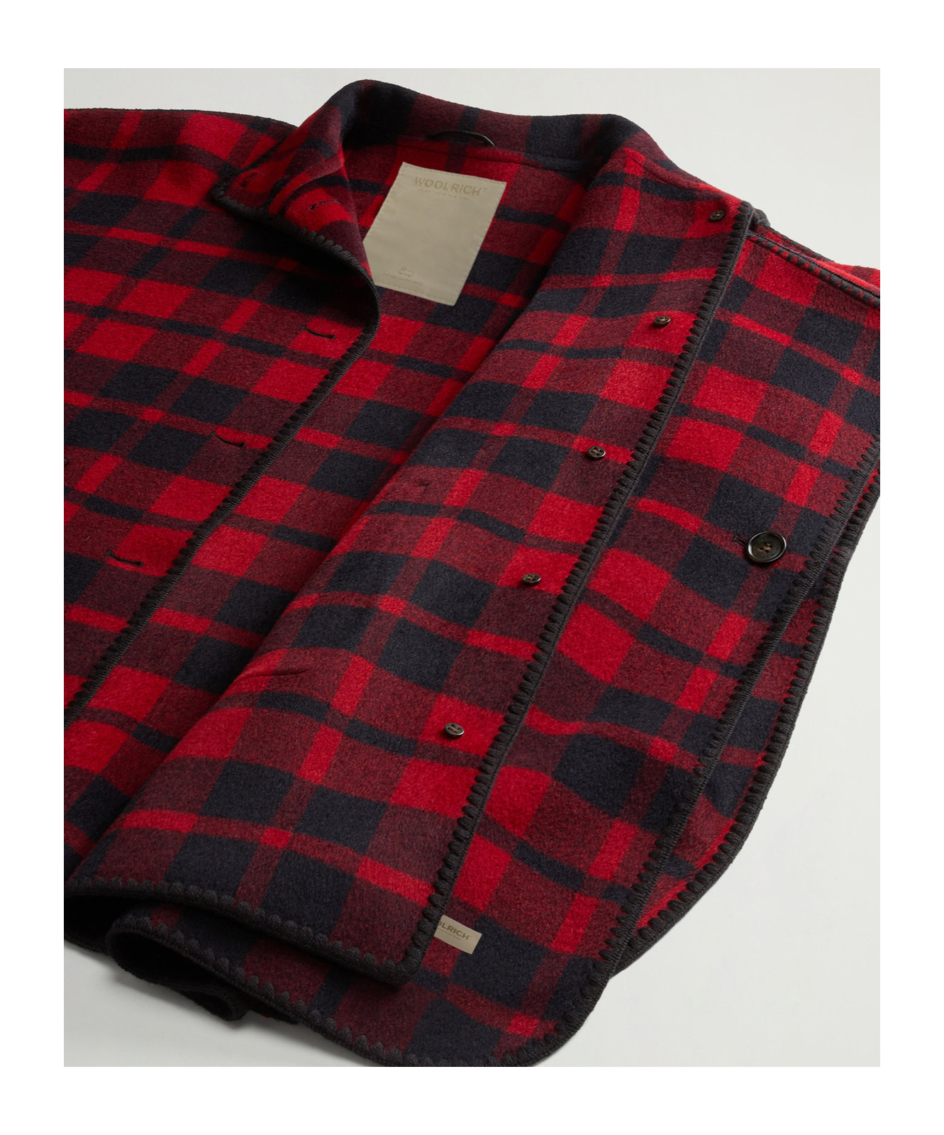 Woolrich Blanket Cape In Black