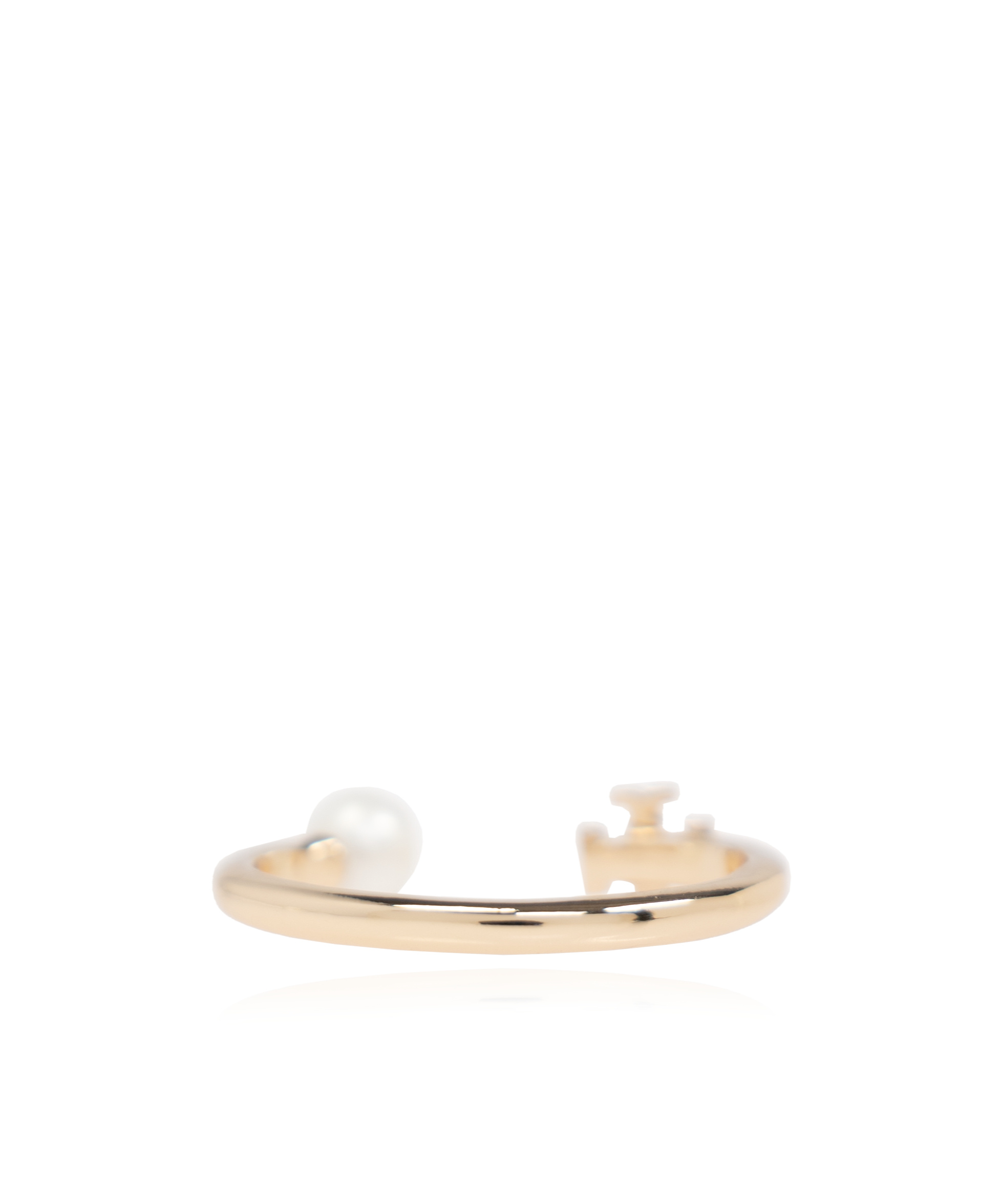 Shop Tory Burch Kira Embellished Ring In Yellow